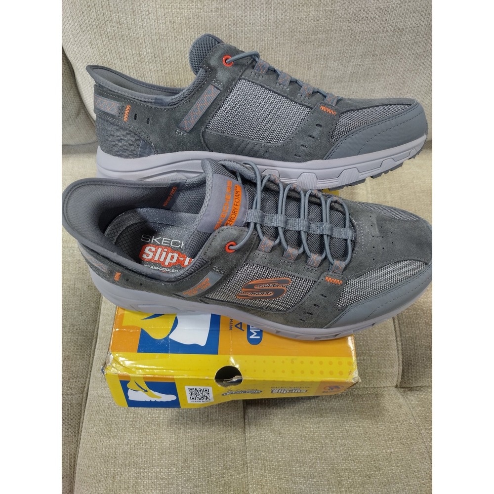 Skechers Hands Free Slip-in Oak Canyon Consistent Winner Gray Orange size 12 - Picture 5 of 7